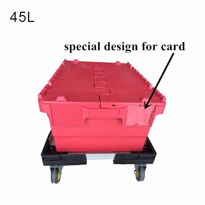 plastic storage containers with wheels Crates supplier